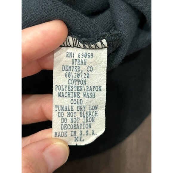 U-Trau Vanderbilt 1873 XL Long Sleeve Sweatshirt Black Retro Graphic Design - Picture 7 of 10